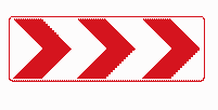 Sharp curve chevron