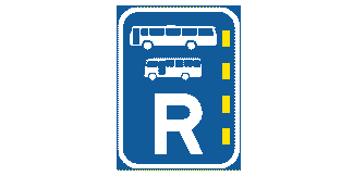 Bus and midibus lane reservation