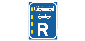 Bus and minibus lane right reservation