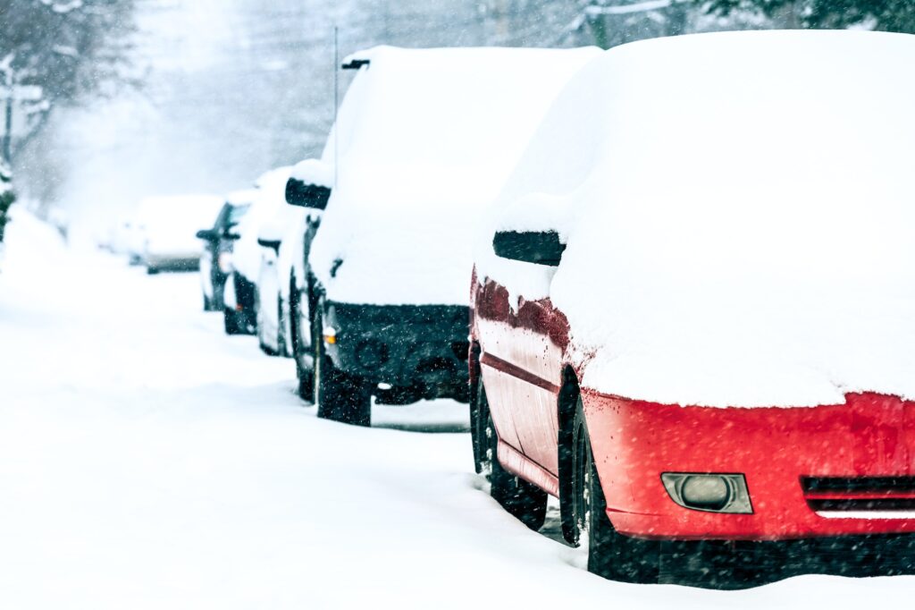 Parked Cars on a Snowstorm Winter Day | Mastering Parallel Parking: Your Key to Nailing the K53 Driving Licence Test