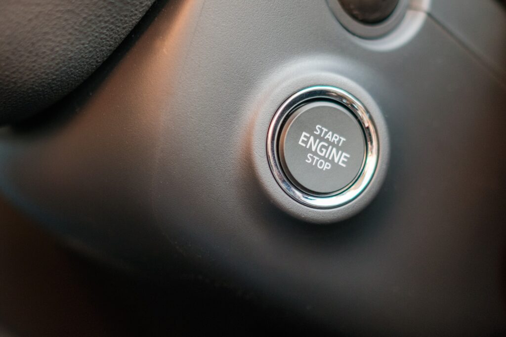 Mastering the Art of Moving Off: Start and Stop engine button in the car