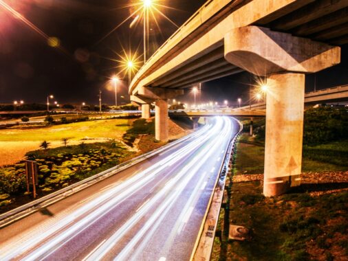 The speed of light. Shot of a traffic on the motorway. Mastering Speed Control for Responsible Driving