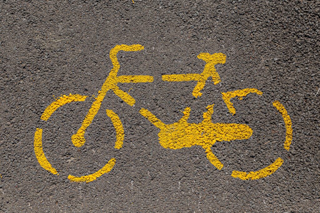 Adhering to K53 Road Surface Markings: Yellow bicycle road marking